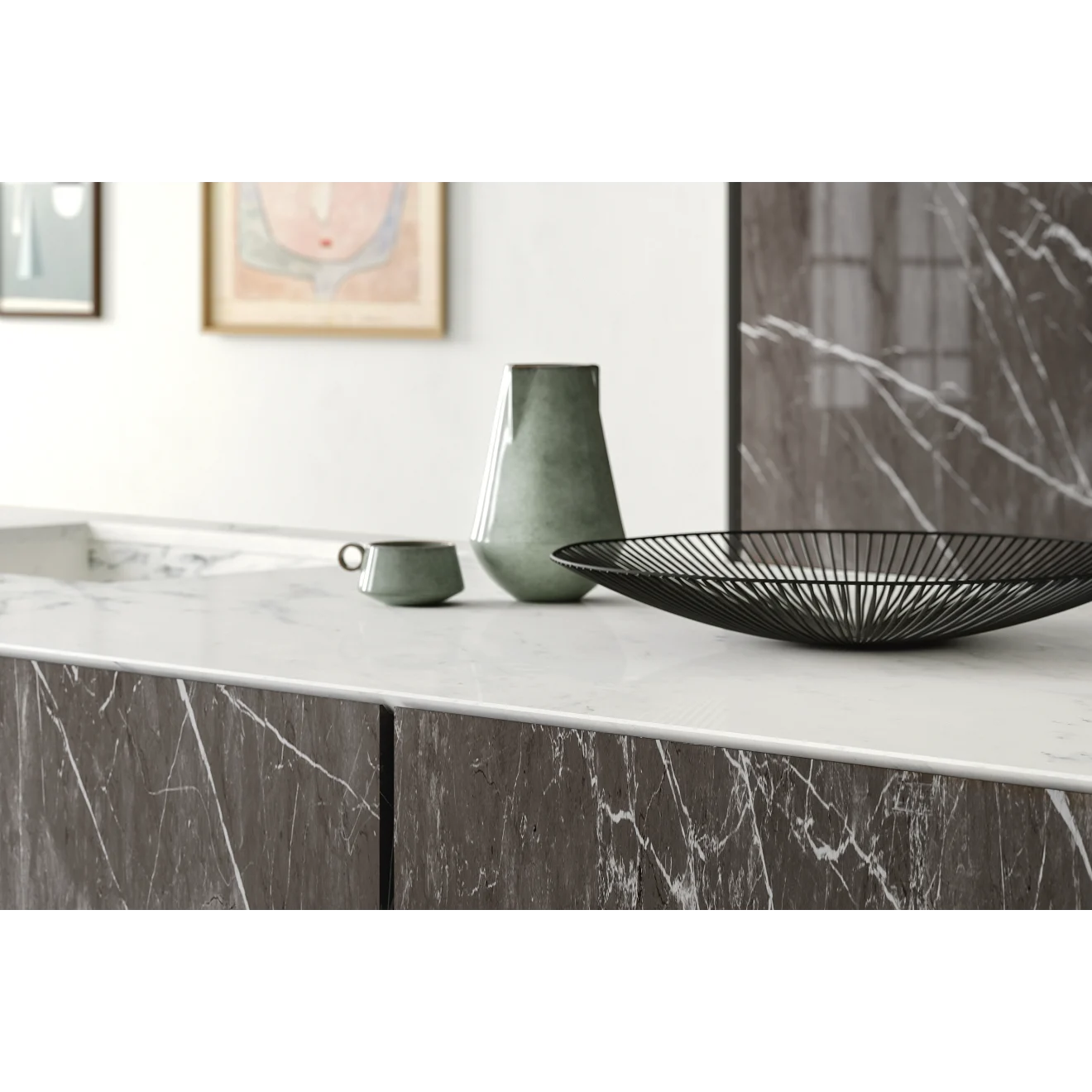 Luxury White Porcelain Slab 60" x 126" - 1/2" Thick