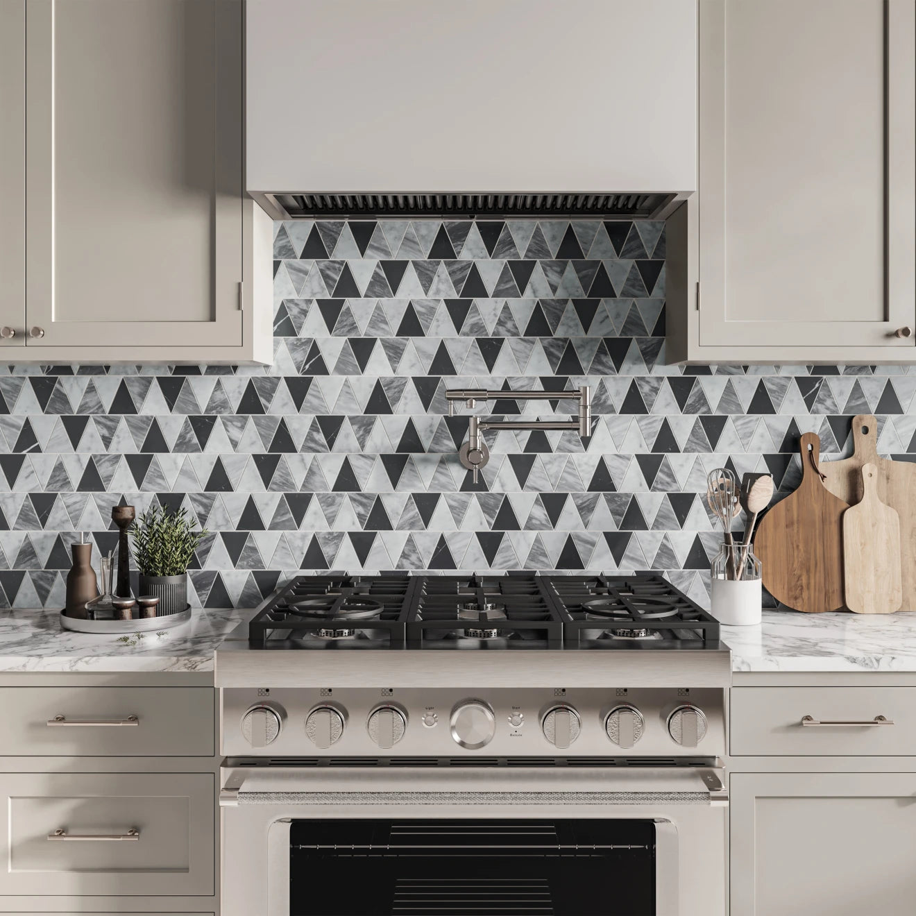 Modmo Belk Honed Marble Mosaic Tile