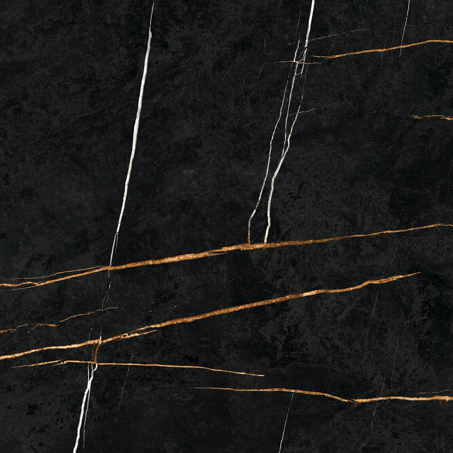Details of Noir porcelain slab used for black stone-look countertop
