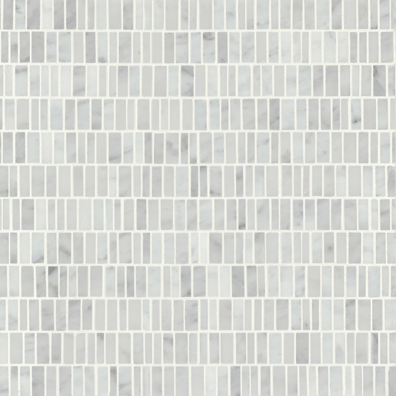Renoir Honed Marble Mini Brick Mosaic