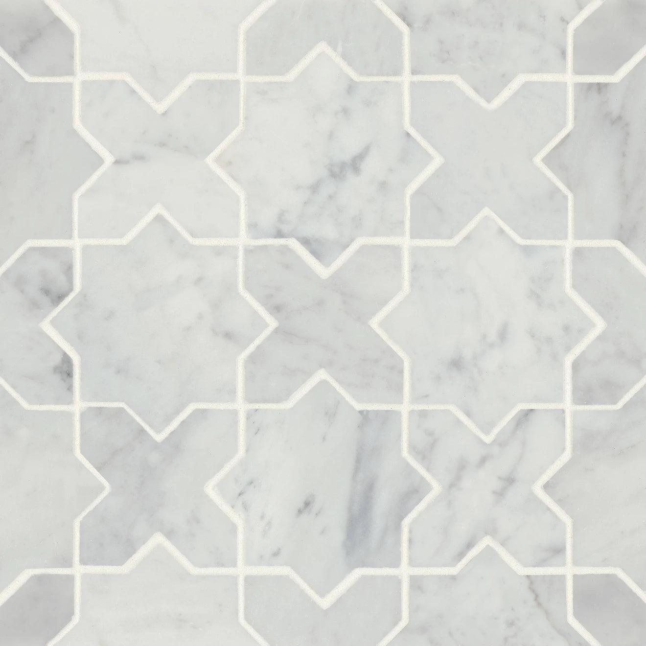 Renoir Honed Marble Cross Star Mosaic