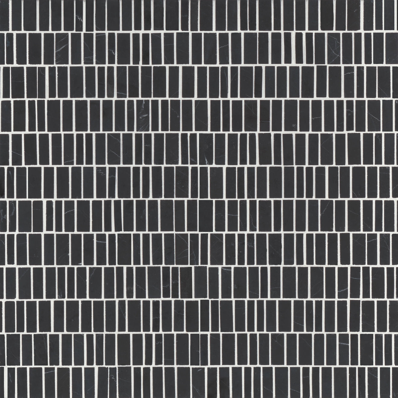 Renoir Honed Marble Mini Brick Mosaic