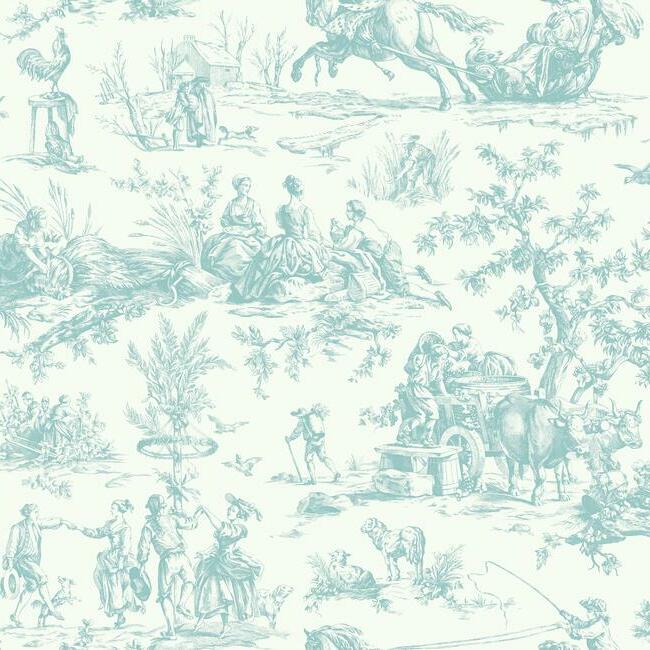 Seasons Toile Wallpaper