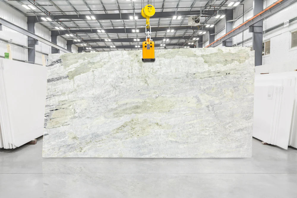 Artistic Tile Princess White Quartzite Slab 1 1/4" Polished Stone
