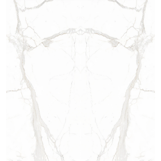 Calacatta Super White Bookmatch Porcelain Slab 60" x 126" - 1/2" Thick