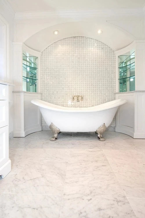 Artistic Tile Bianco Carrara Marble Field Tile 18" x 18"