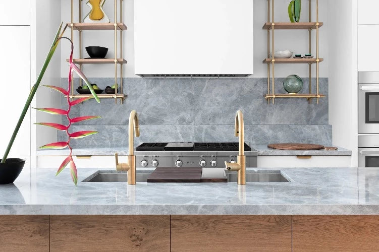 Artistic Tile Blue De Savoie Marble Slab 3/4" Polished Stone