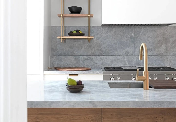 Artistic Tile Blue De Savoie Marble Slab 3/4" Polished Stone