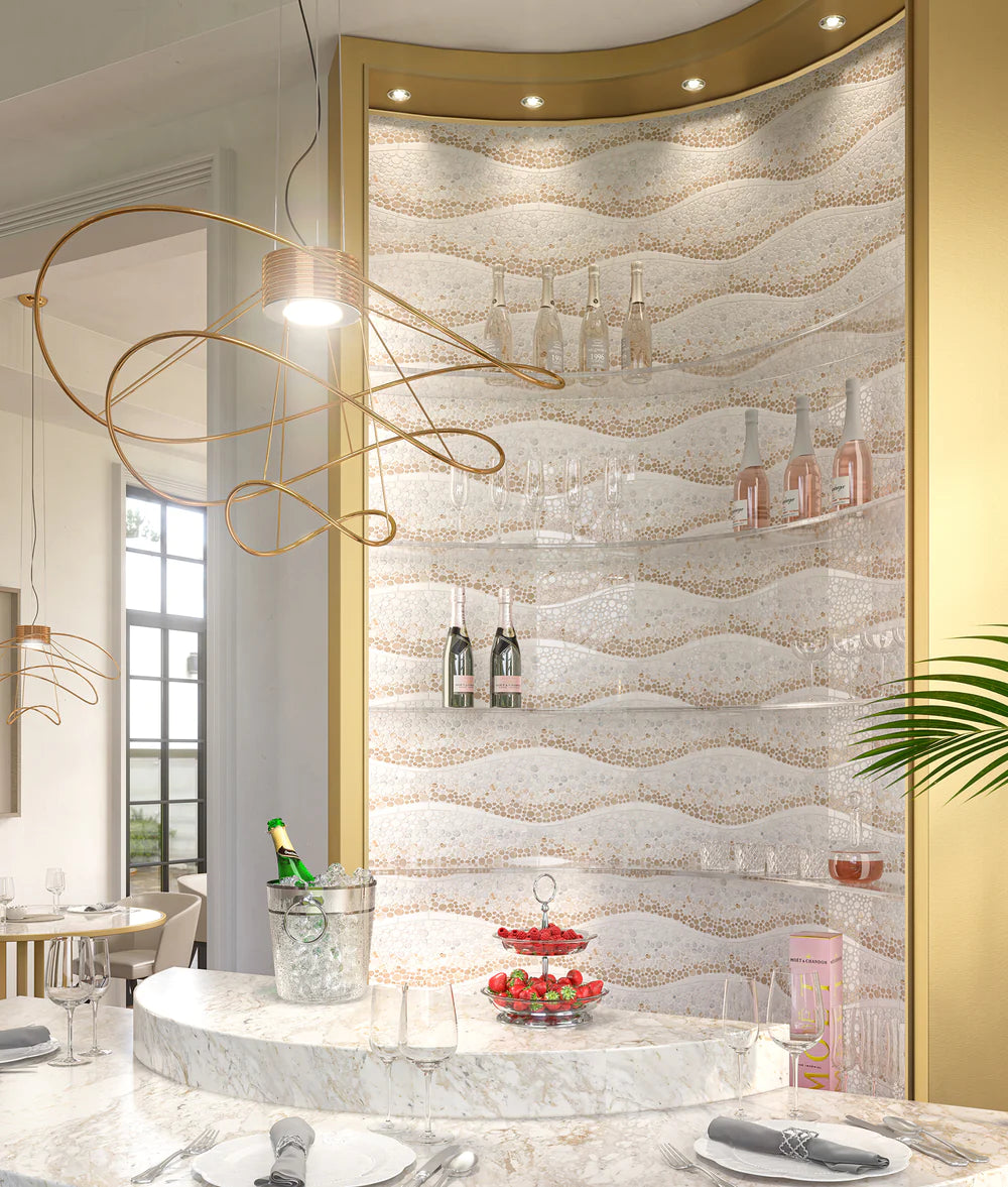 Artistic Tile Calypso Marble Mosaic Polished Stone