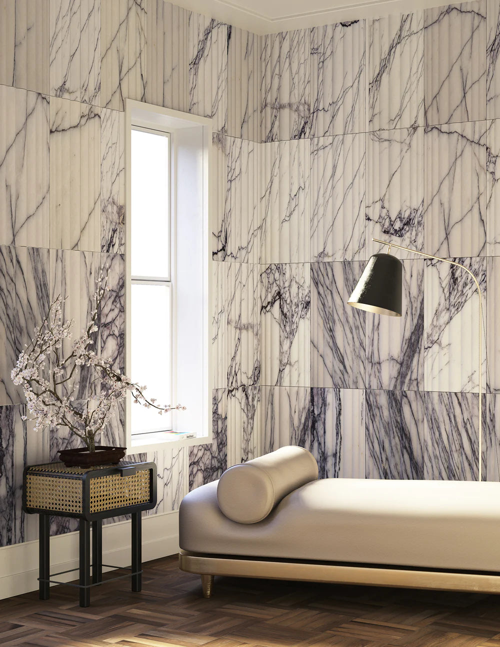 Artistic Tile Fluted Marble Field Tile Honed 12" X 24"