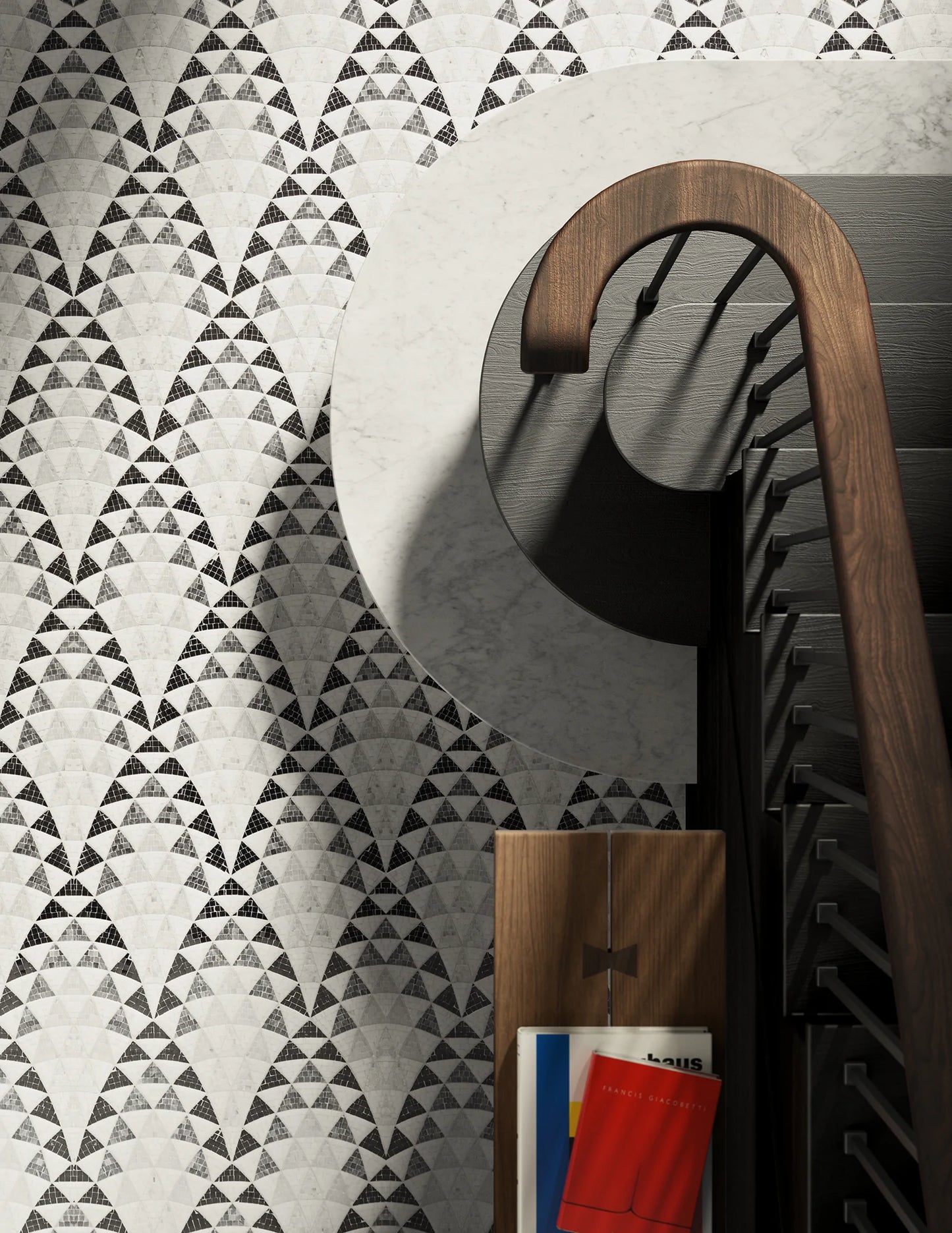 Artistic Tile Grand Hotel Black Mosaic Polished Stone