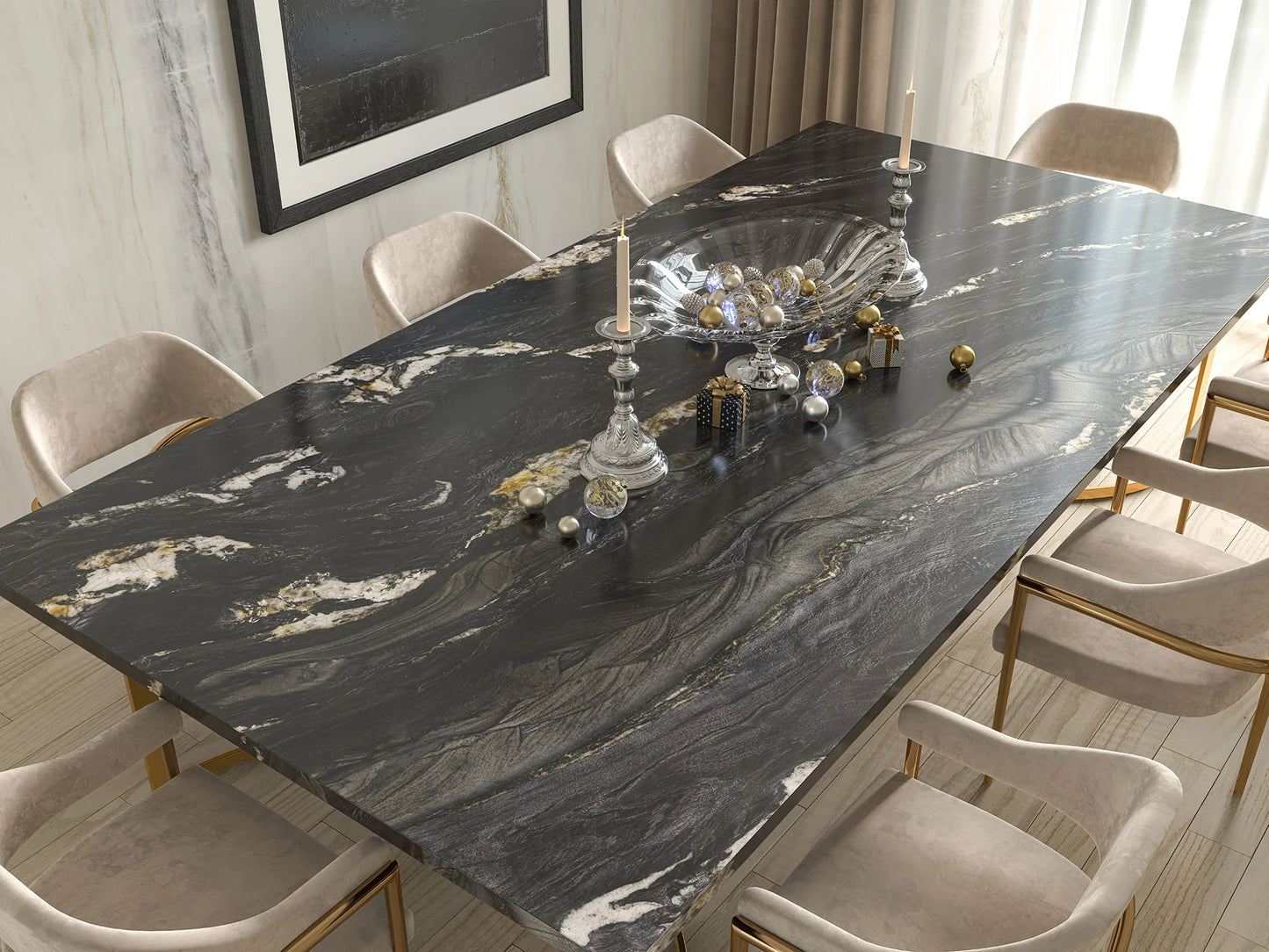 Artistic Tile Tempest Black Quartzite Slab 3/4" Stone