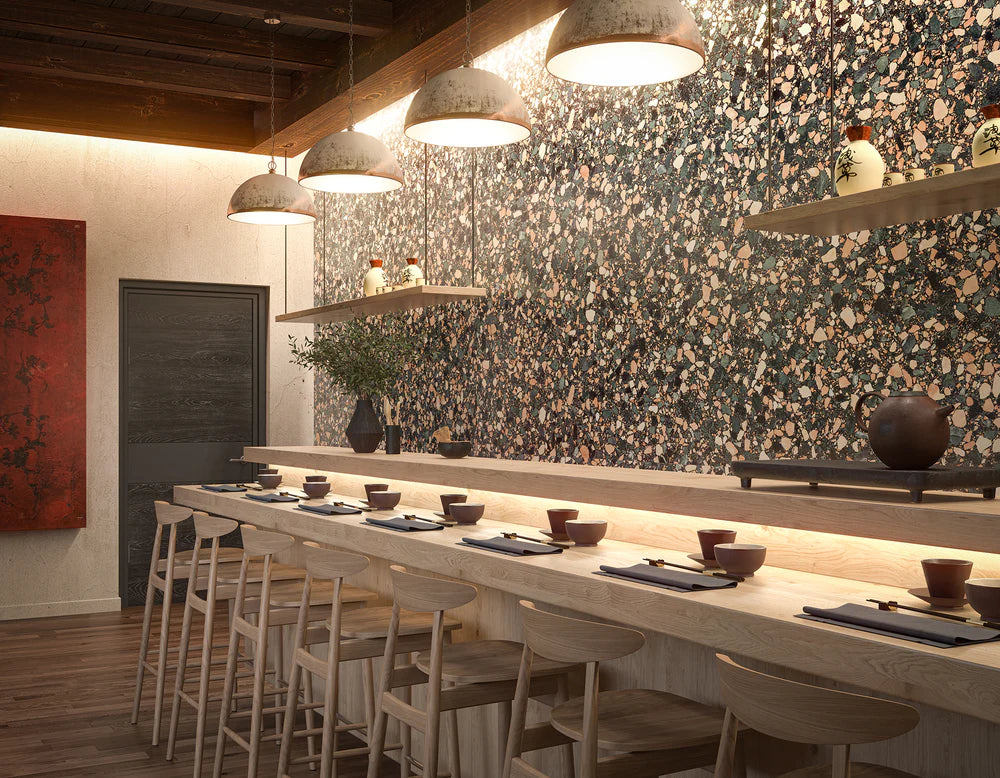 Artistic Tile Veronese Verde Perlino Slab Terrazzo 3/4"