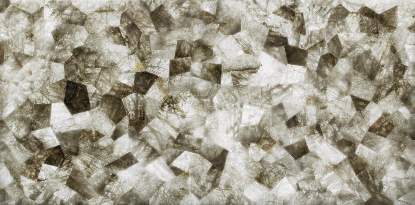 Artistic Tile Gemstone Smokey Quartz Semi Precious Slab 3/4" Polished Stone