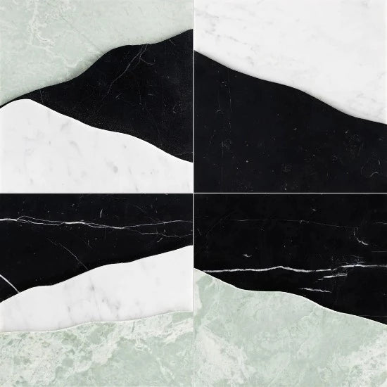 Artistic Tile Ali Budd Kata Dimensional Field Tile 12" x 12"