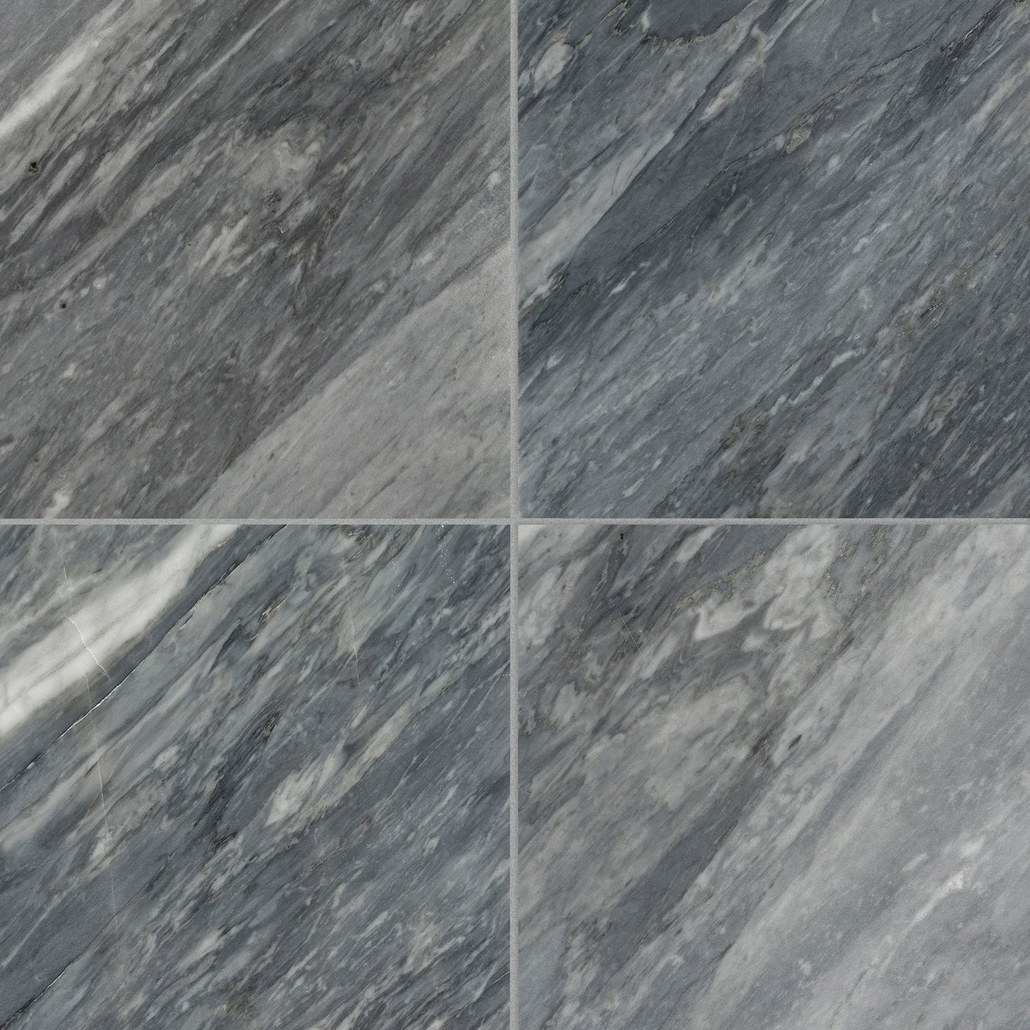 Artistic Tile Bardiglio Nuvolato Marble Field Tile Polished 18" X 18"