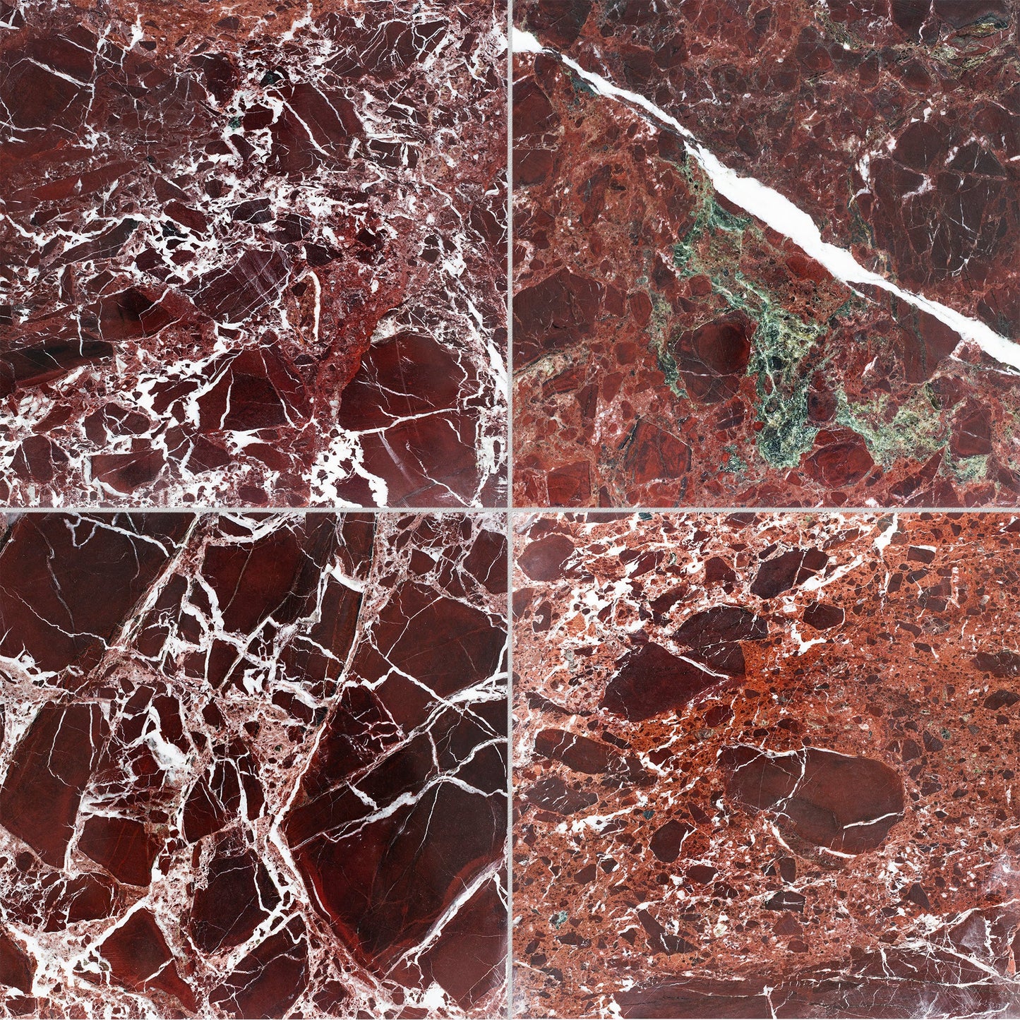 Artistic Tile Breccia Vino Marble Field Tile Polished 18" X 18"