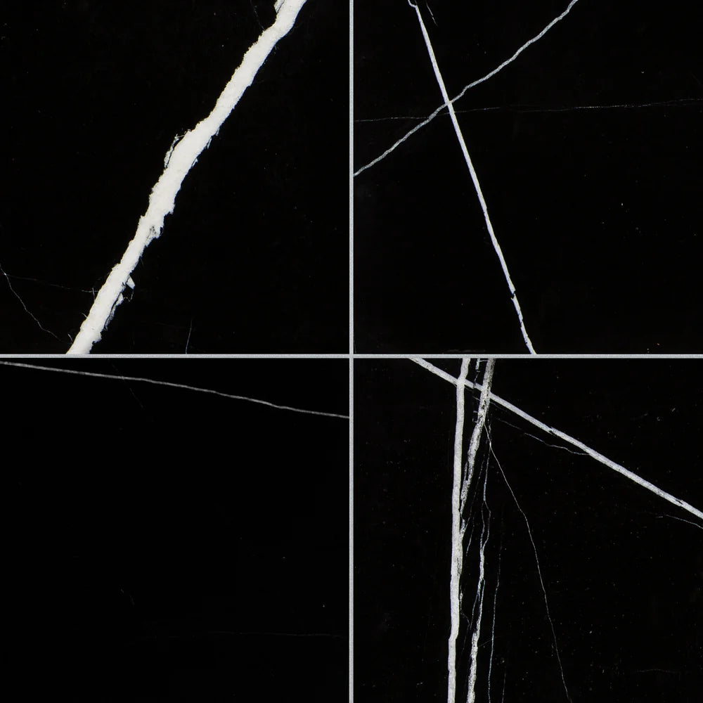 Artistic Tile China Black Marble Field Tile 12" x 12"