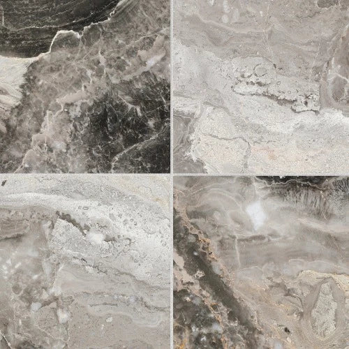 Artistic Tile Dark Arabescato Orobico Marble Field Tile Polished 12" X 24"
