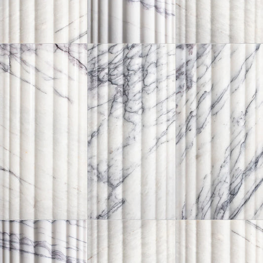 Artistic Tile Fluted Marble Field Tile Honed 12" X 24"