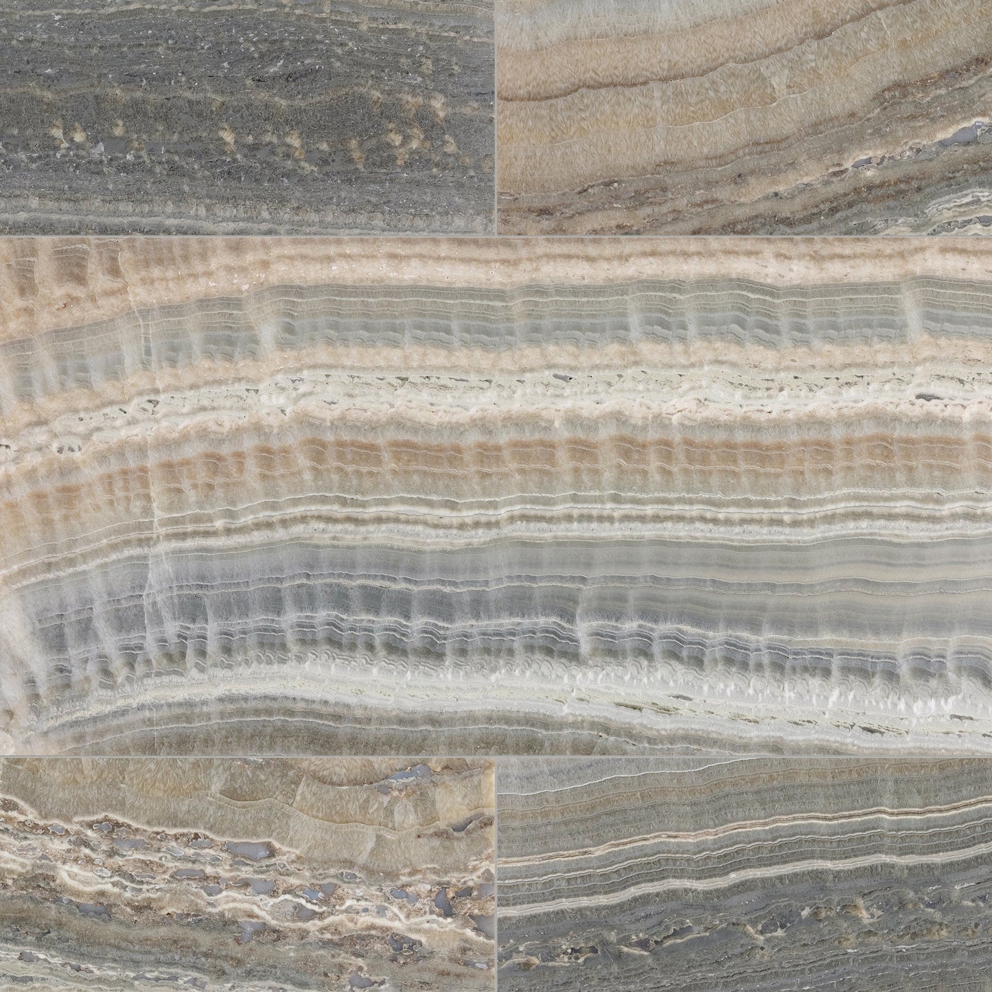 Artistic Tile Grey Onyx Field Tile Vein Cut Honed 12" X 24"
