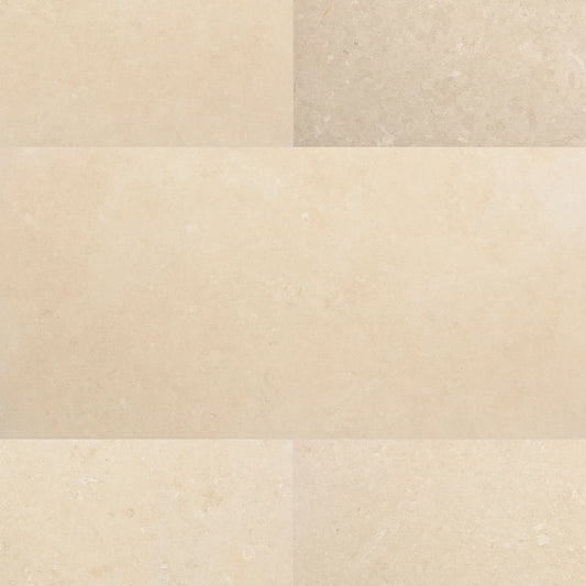 Artistic Tile Jerusalem Pearl Limestone Field Tile Honed 12" X 24"