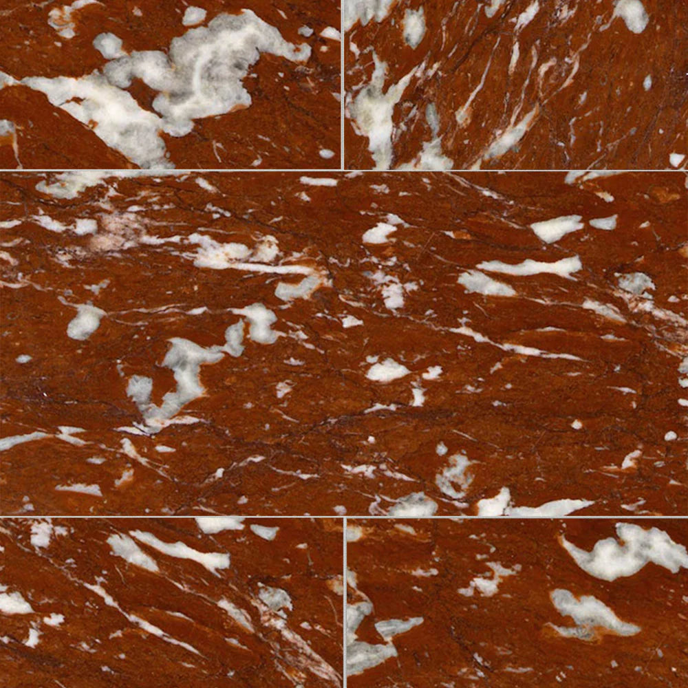 Artistic Tile Rosso Francia Marble Field Tile 12" x 24"