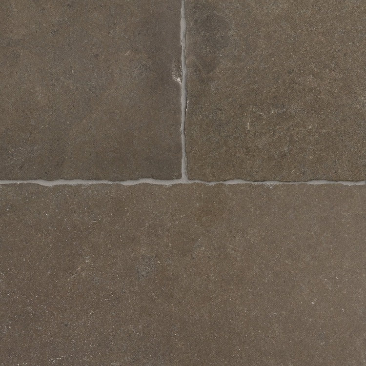 Artistic Tile Sea Grey Limestone Field Tile Roman Antiqued 16" X 24"