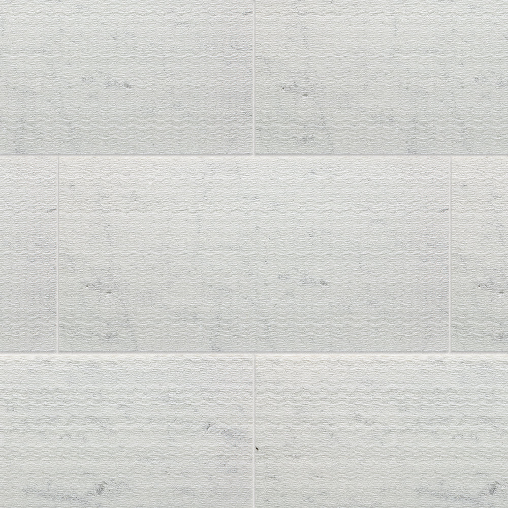 Artistic Tile Textura Bianco Carrara Marble Field Tile 9" x 18"