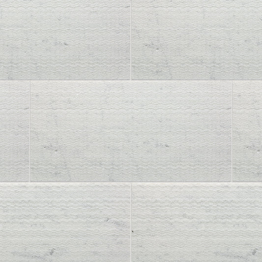 Artistic Tile Textura Bianco Carrara Marble Field Tile 9" x 18"
