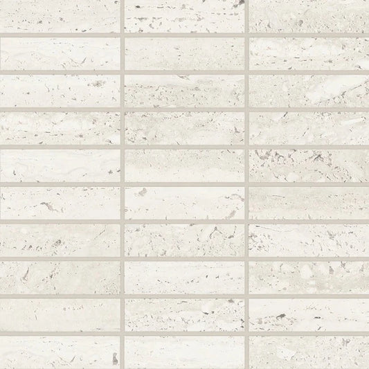 Toscana Antica Porcelain Tile 1" x 4" Mosaic in White