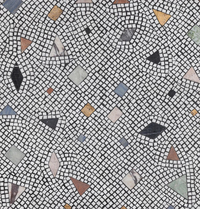 Details of terrazzo like chipped mosaic tile
