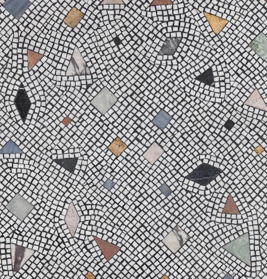 Details of terrazzo like chipped mosaic tile