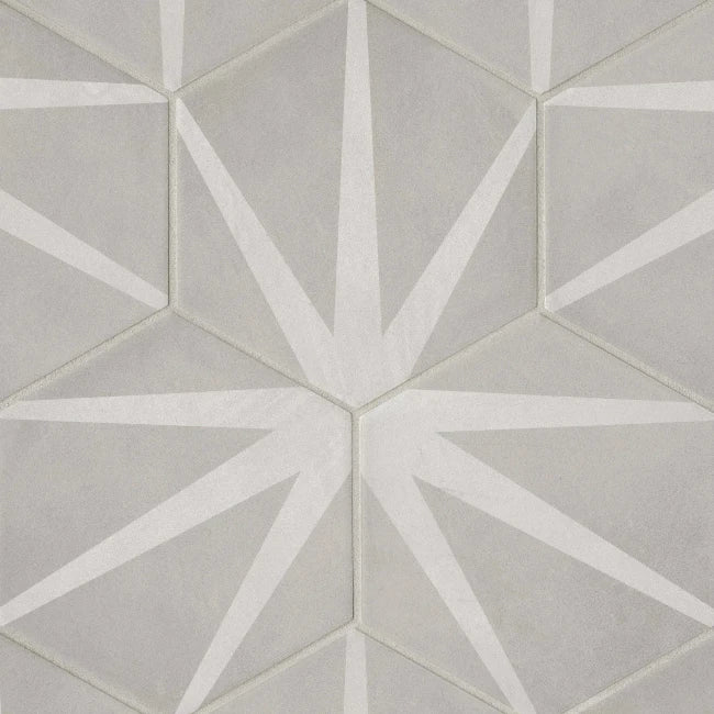 Spectrus Hexagon Matte Tile in Allegra 8.5" x 10"