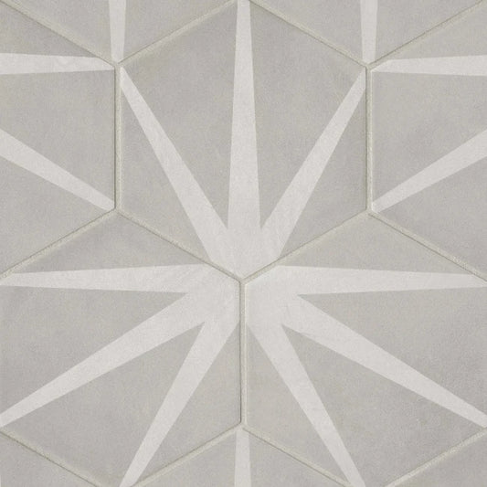 Spectrus Hexagon Matte Tile in Allegra 8.5" x 10"