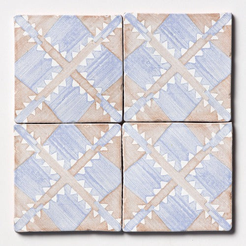 Antiga Terra Blue Ceramic Tile Deco VLMT 6" x 6"