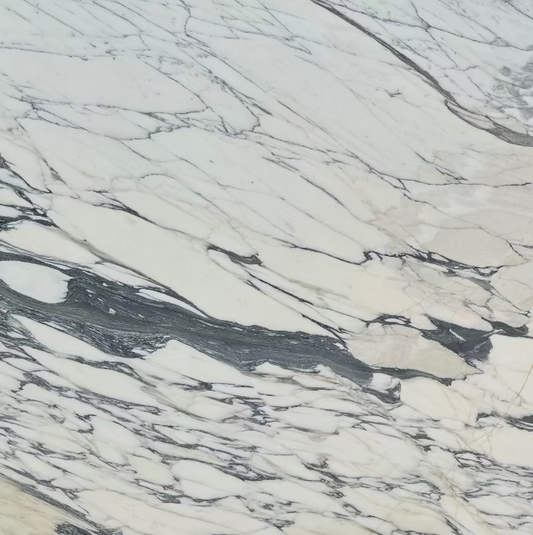 close-up of white marble with grey veining