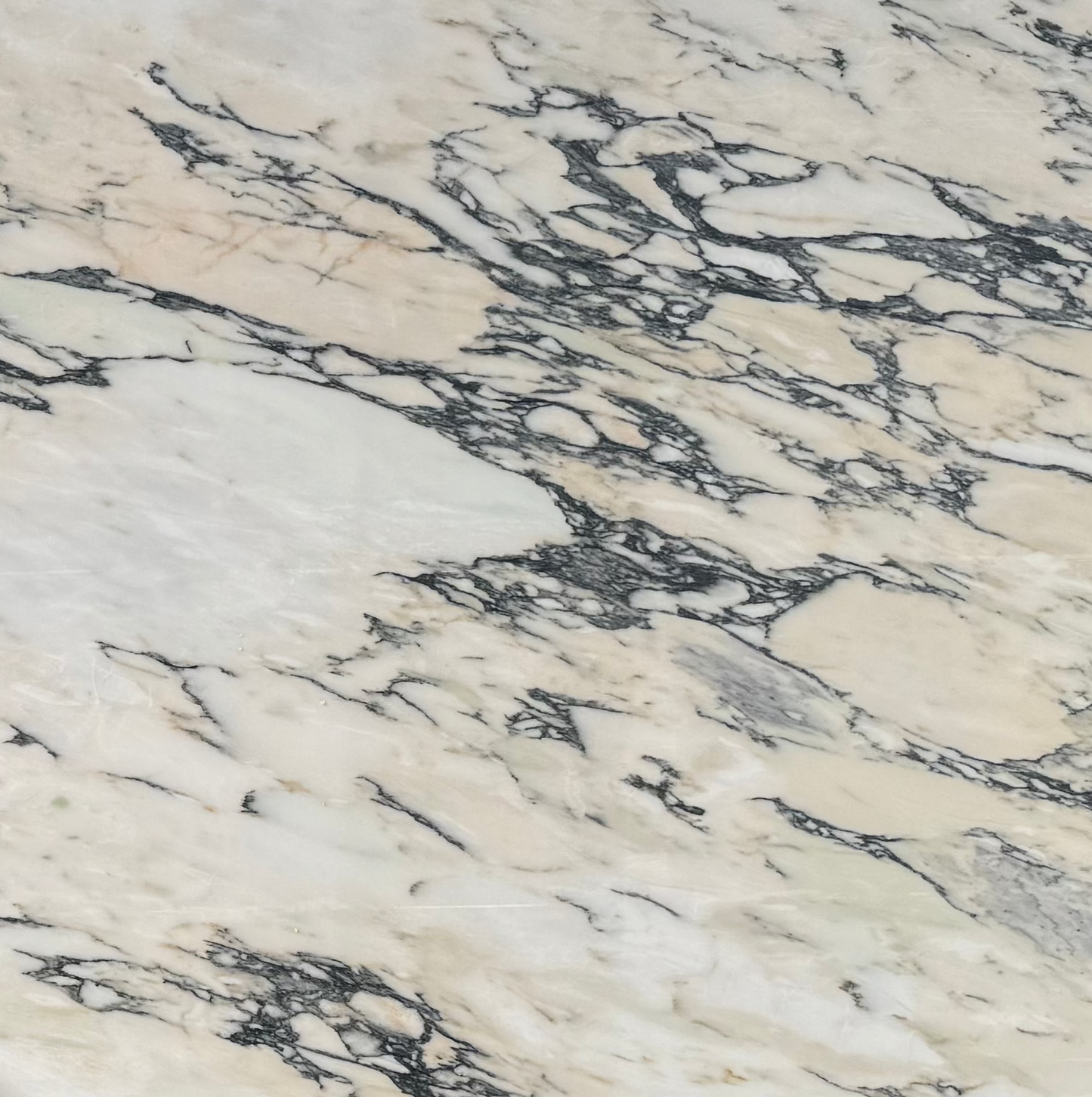 Marble slab with gray and white veining
