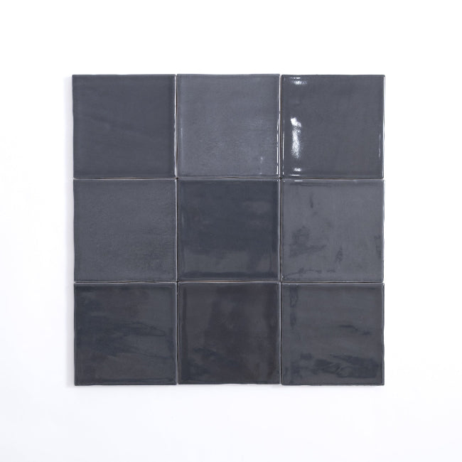 Arden Ceramic Tile 4" x 4" in Dark Blue