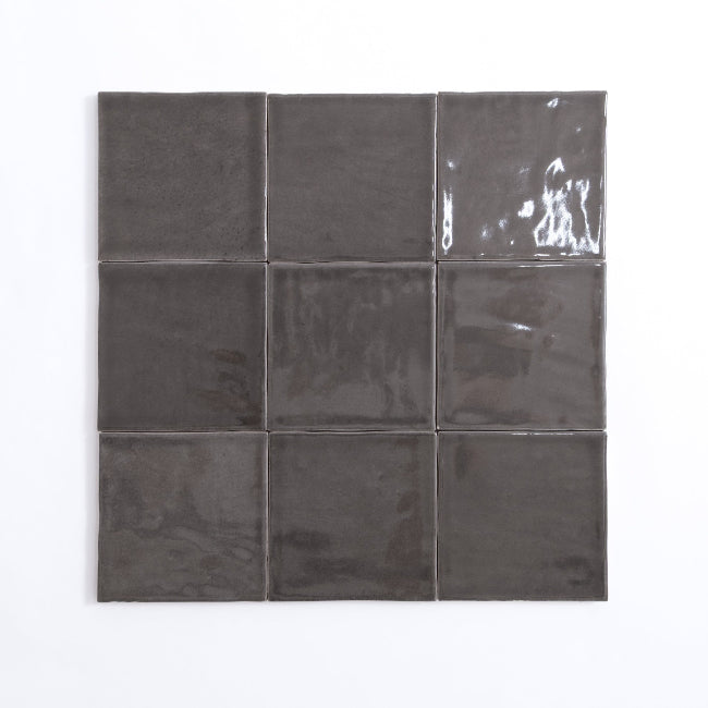 Arden Ceramic Tile 4" x 4" in Graphite