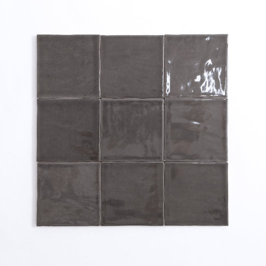 Arden Ceramic Tile 4" x 4" in Graphite