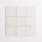 Arden Ceramic Tile 4" x 4" in White