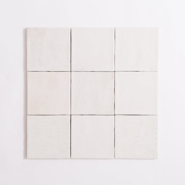 Arden Ceramic Tile 4" x 4" in White