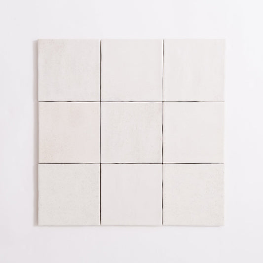 Arden Ceramic Tile 4" x 4" in White