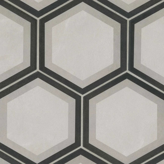 Spectrus Hexagon Matte Tile in Aria 8.5" x 10"