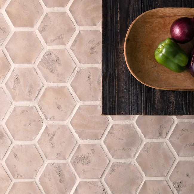 Atelier 6" Hexagon Hacienda Limestone