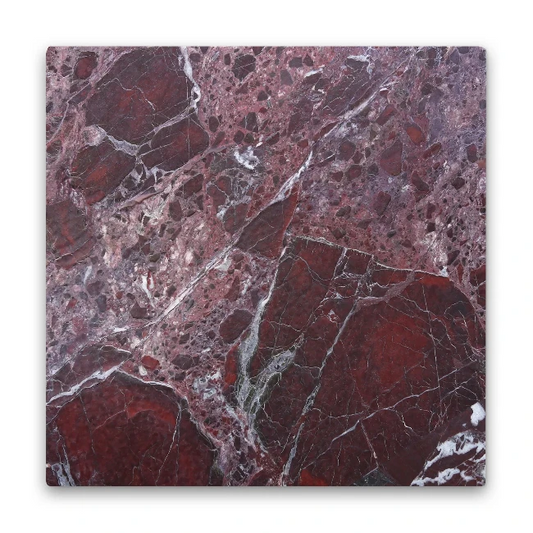 Pietra Collection in Aurora di Vino Tumbled Marble Tile 12" x 12"
