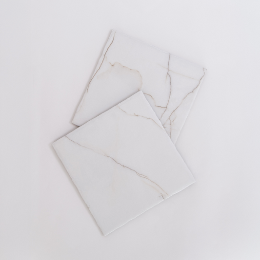 Bellara Marble-Look Porcelain Tile in Calacatta Soft