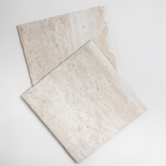 Bellara Marble-Look Porcelain Tile in Travertine