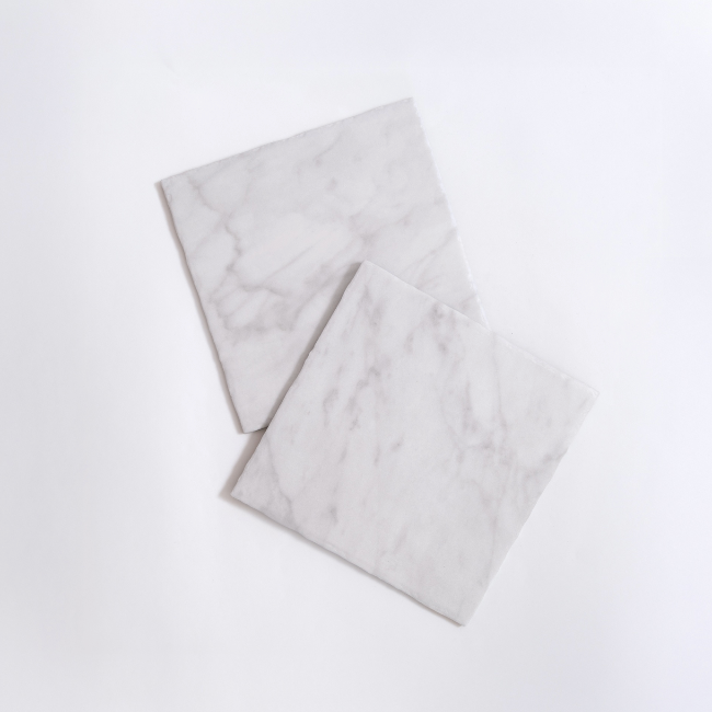 Bellara Marble-Look Porcelain Tile in White Carrara